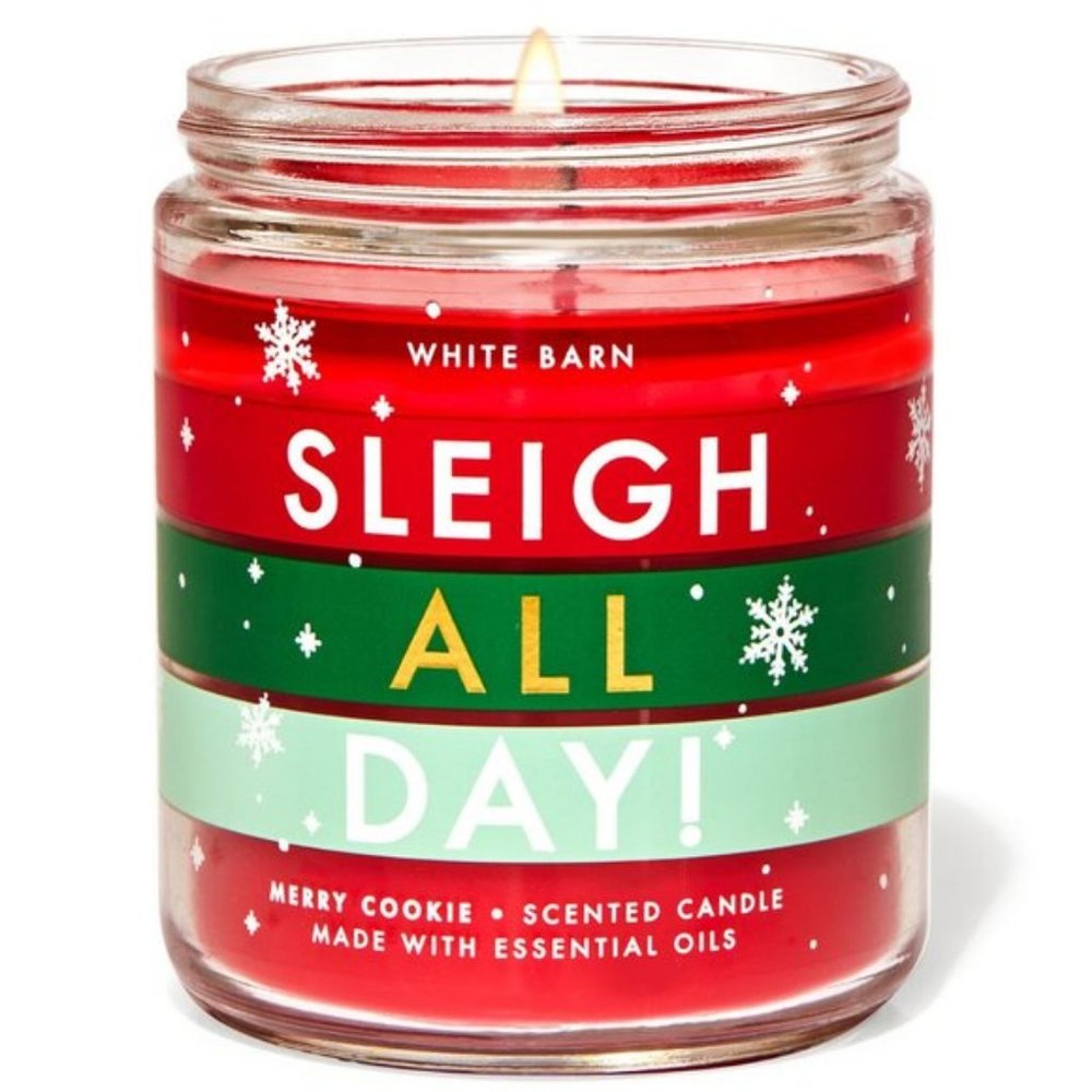 White Barn Merry Cookie 7.0 Ounces Single Wick Scented Candle